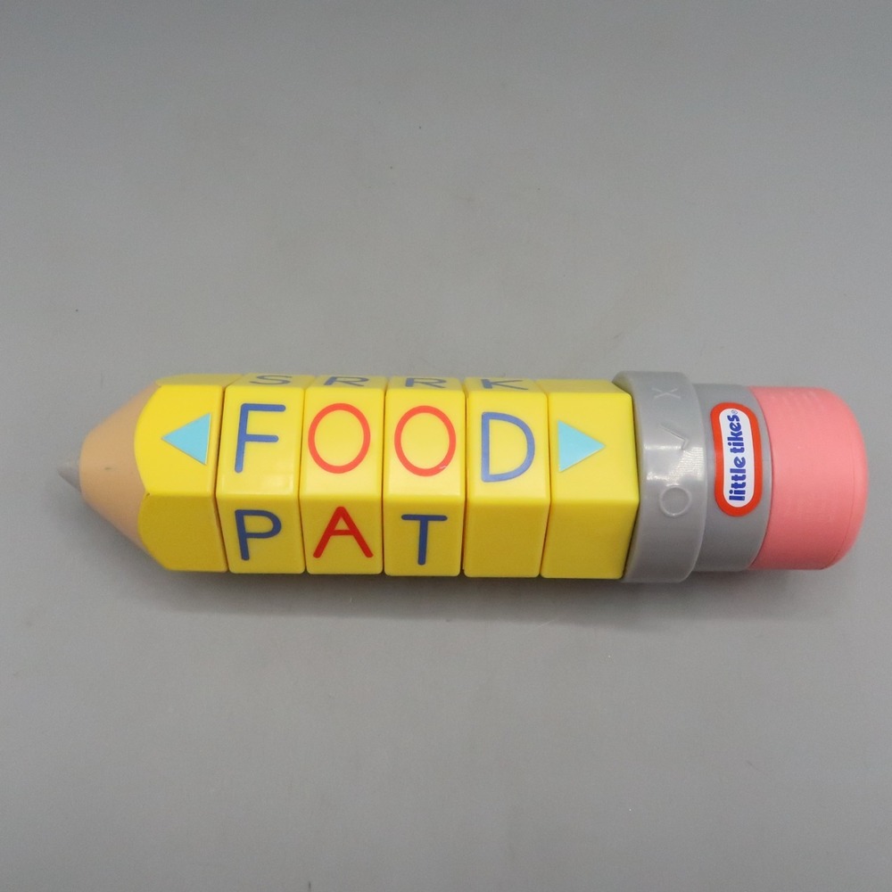 Vintage Little Tikes Learn Play 100 Words Spell Spin Electronic Pencil Toy Works